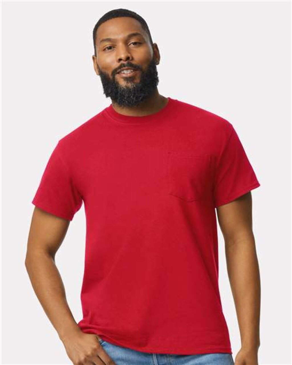 Gildan® Ultra Cotton Short Sleeve Heavyweight Pocket Crewneck T-Shirt 100% Cotton for Crafting Utility Tee